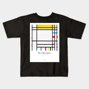 Place de la Concorde by Mondrian with text Kids T-Shirt